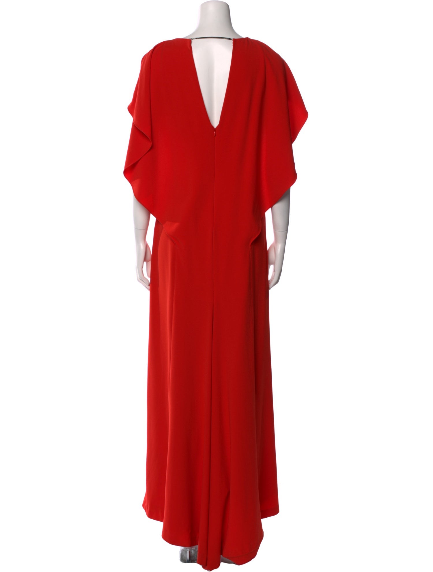 Halston Heritage Crew Neck Long Dress
